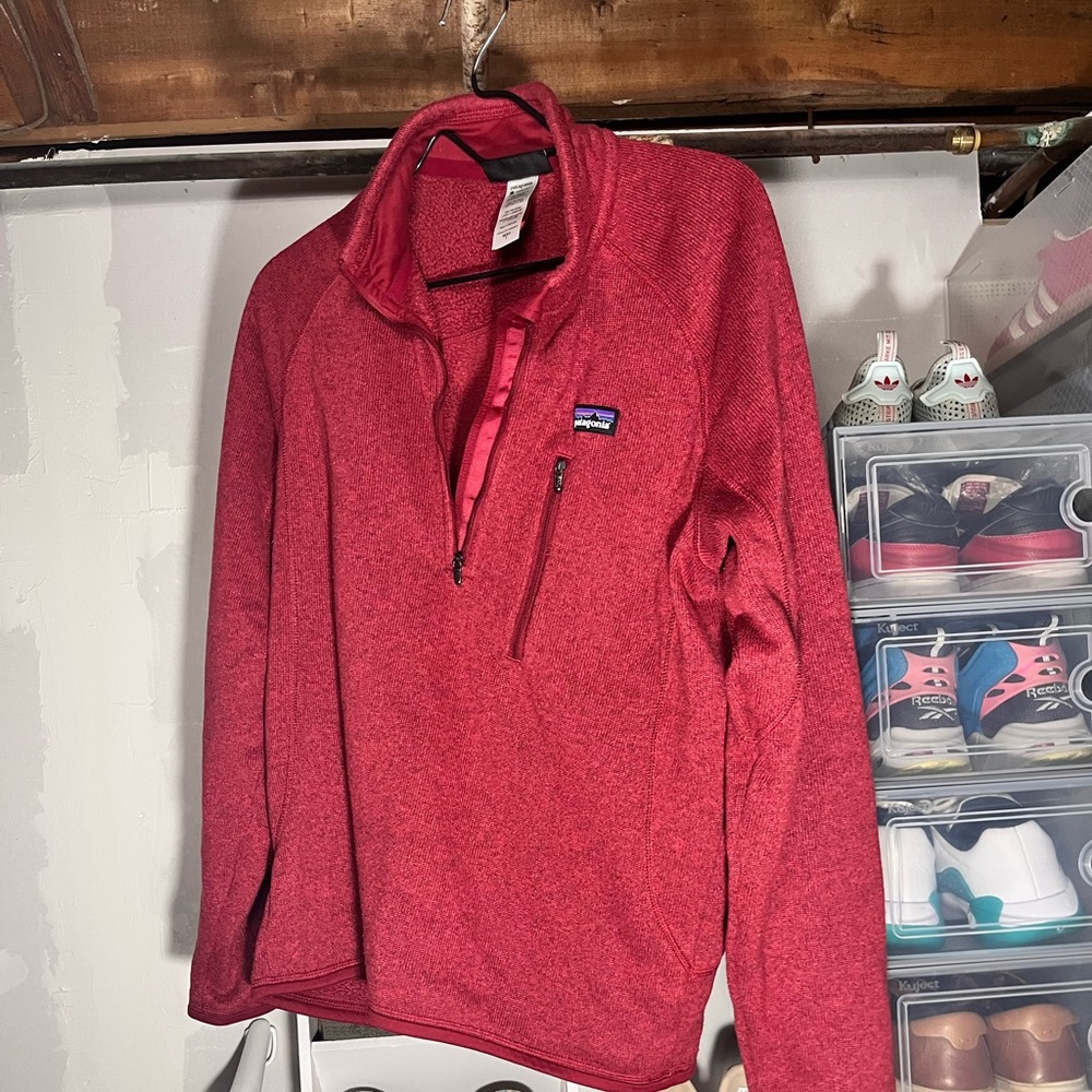 Patagonia Red Zip Up Sweater